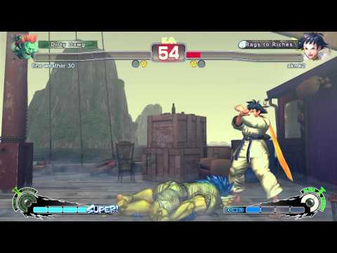 SSF4AE Ranked Asia: fine weather 30 (Blanka) VS akmk2 (Makoto)