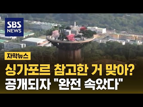 공원숲에서 나무 뽑고 큰 인공나무 심기로 했는데