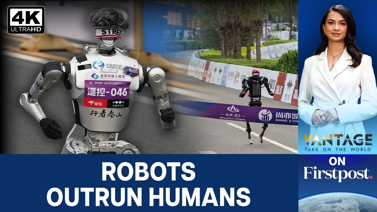 China: Humanoid Robot Beats Human Half-Marathon World Record in Beijing | Vantage on Firstpost | 4K