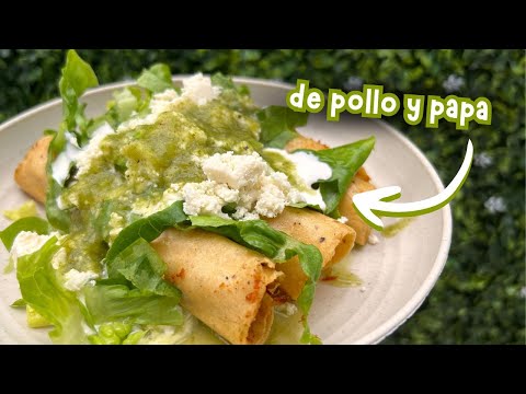 TACOS DORADOS DE POLLO Y PAPA