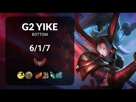 G2 Yike Kalista vs Xayah BOTTOM - EUW1 GRANDMASTER Patch 13.13