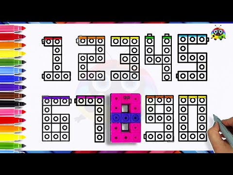 How To Draw Numbers With NumberBlocks Coloring For Kids | Drawing & Coloring Tutorial For Kids