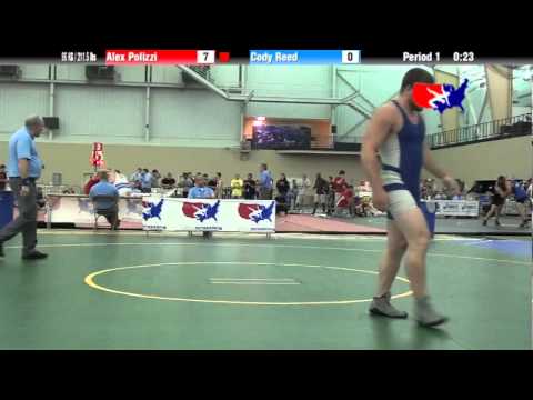 University Nat`ls FS  96 KG / 211.5 lbs: Alex Polizzi vs. Cody Reed