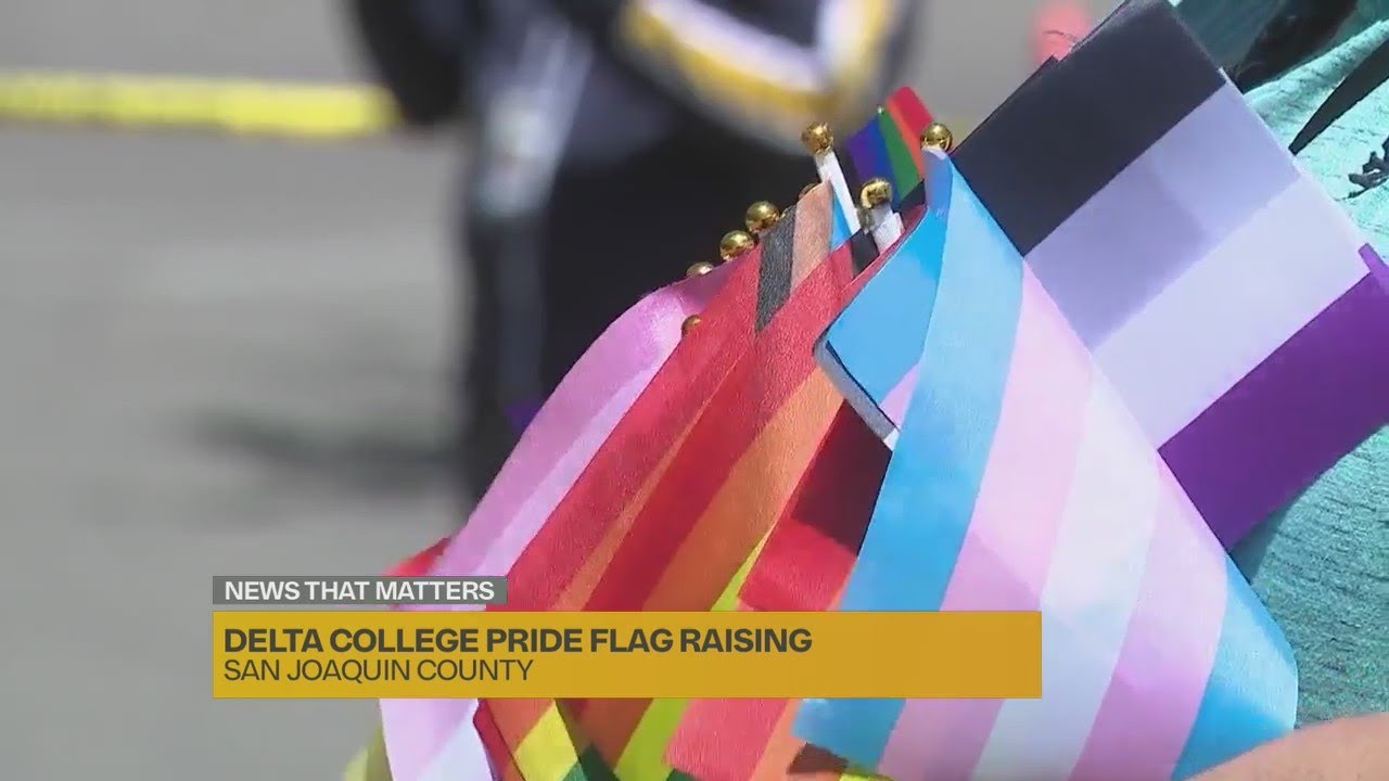 Delta college kicks off Pride Month by raising Progress Pride flag