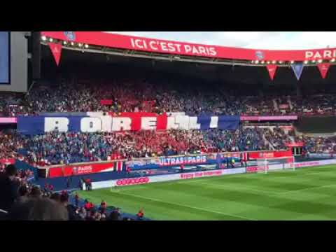 Entrée des joueurs PSG-BORDEAUX (6-2), Tifo Borelli ... 1/1