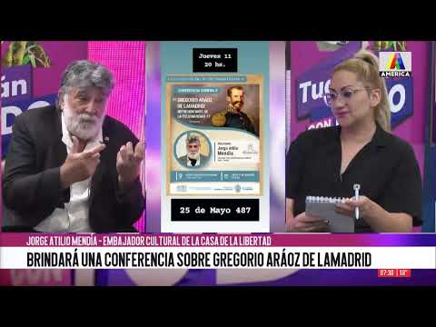 Jorge Atilio Mendía brindará una conferencia sobre Gregorio Araóz de Lamadrid