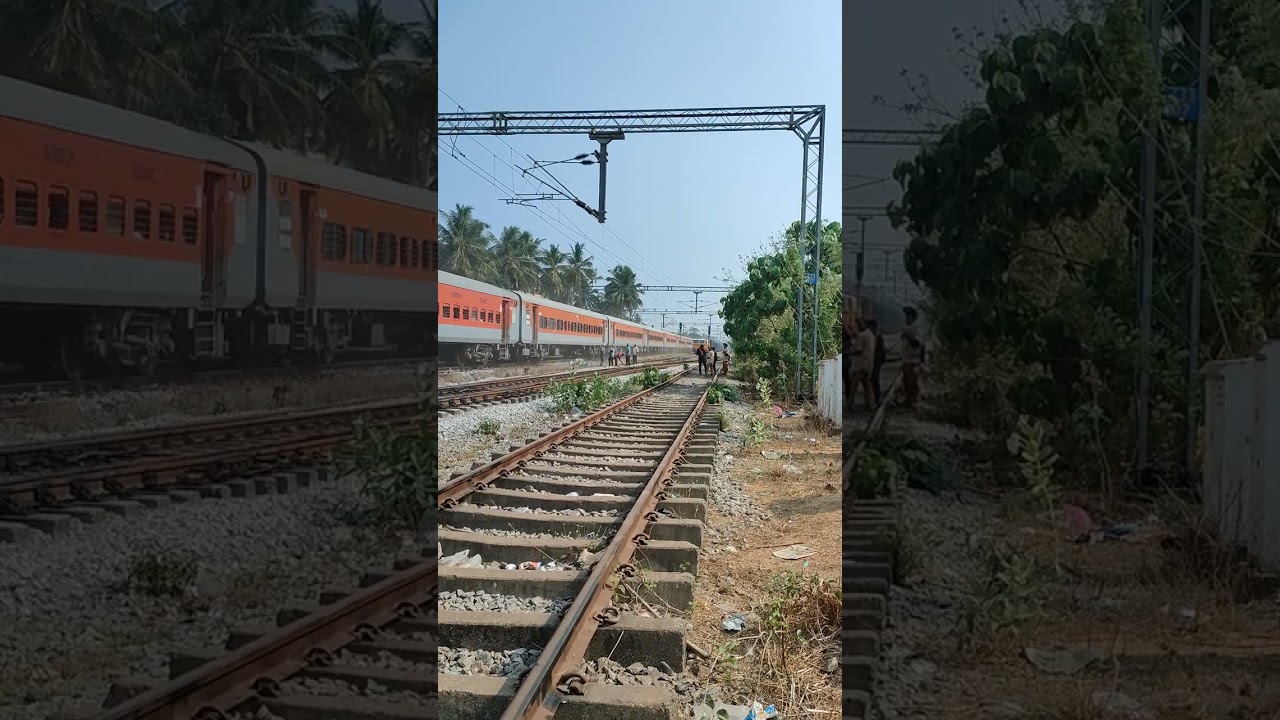 RPM WAP7 Hazrat Nizamuddin Thiruvananthapuram central super fast express via Kottayam - 22654/22653