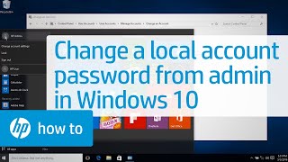 Changing a Local Account Password from an Administrator Account in Windows 10 | HP Computers | HP