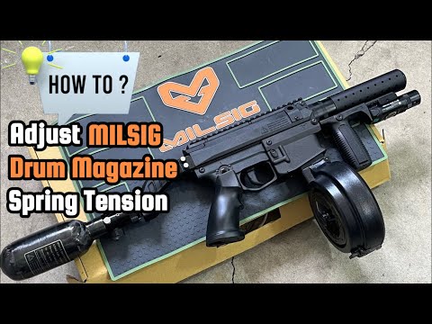 LL4D - Milsig M17/T17 Drum Magazine | How To Adjust Spring Tension