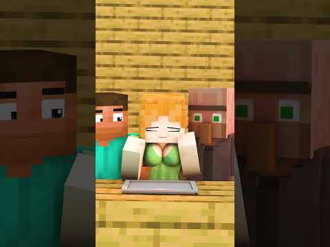 Minecraft Alex Mukbang - minecraft animation #shorts
