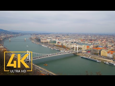Late Autumn in Budapest in 4K - Most Popular Sightseeing Places (No MUSIC)