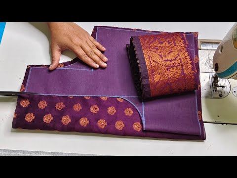 Paithani Saree Blouse Design Cutting & stitching Blouse Back Neck Design | Silk Saree Blouse Design