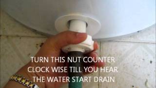 How to drain GE water heater