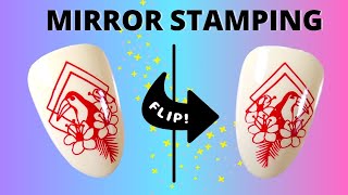 How to mirror your nail stamping designs | 2  ways to get perfect symmetry!