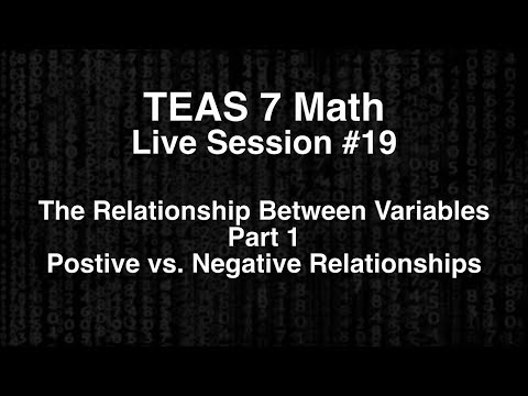 TEAS Math Live Session #19 - Positive vs. Negative Relationships