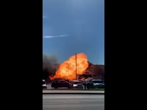 Truck explodes in a Montana parking lot