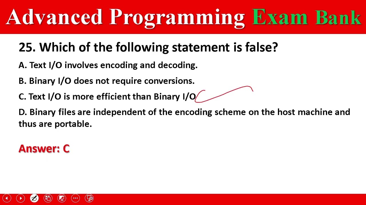 Advanced Programming 50 Exam MCQs