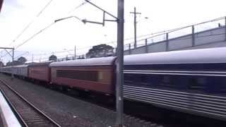 preview picture of video 'CF4412+CF4411+4306+4001 Southern Aurora (6L65) at Beverly Hills 10-06-13'