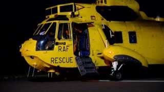preview picture of video 'Rescue 137 Sea King arrives at Clickimin, Lerwick, Shetland'