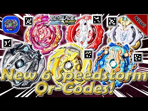 All 6 Qr codes new pack Beyblade Burst Surge APP Bey Fights