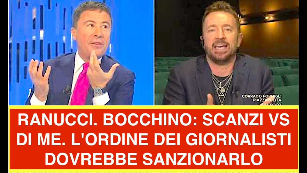 RANUCCI. BOCCHINO: SCANZI VS DI ME. L'ORDINE DEI GIORNALISTI DOVREBBE SANZIONARLO MA NON LO FARÀ