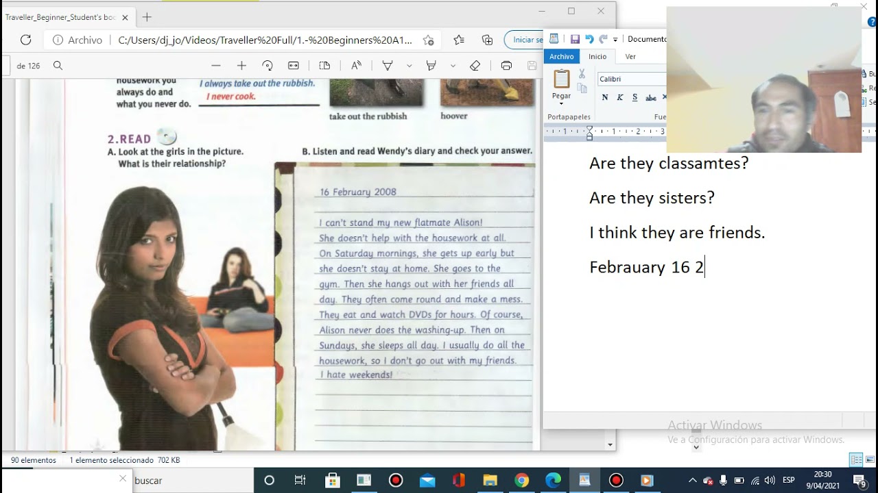 Basic 3 Lesson E - At home | Traveller Beginner