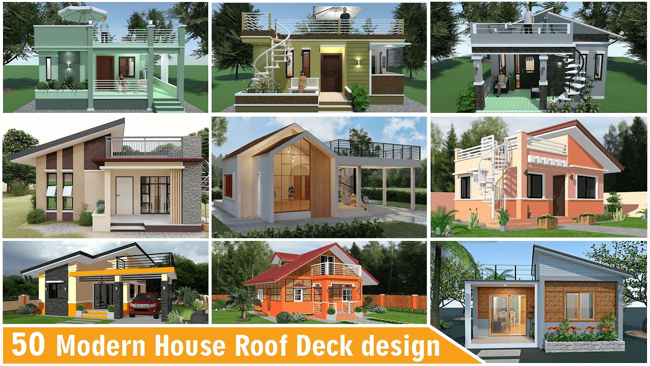 Best modern small house with Roof Deck Design Ideas