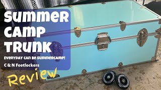 C&N Footlockers Happy Camper Storage Trunk - Your Ultimate Summer Camp Chest! With or without wheels