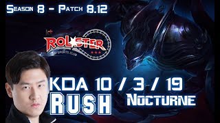 KT Rush NOCTURNE vs XIN ZHAO Jungle - Patch 8.12 KR Ranked