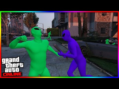 Alieni viola vs alieni verdi su GTA online