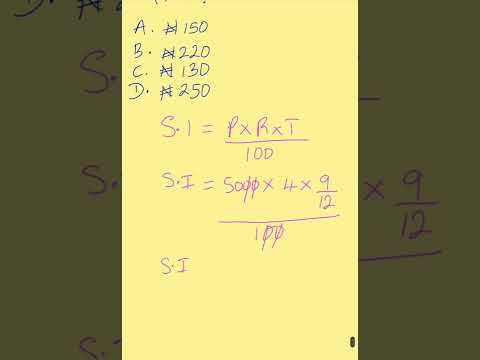 Simple Interest...JAMB