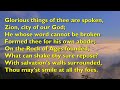 Glorious Things of Thee Are Spoken (Tune: Austria - 4vv) [with lyrics for congregations]