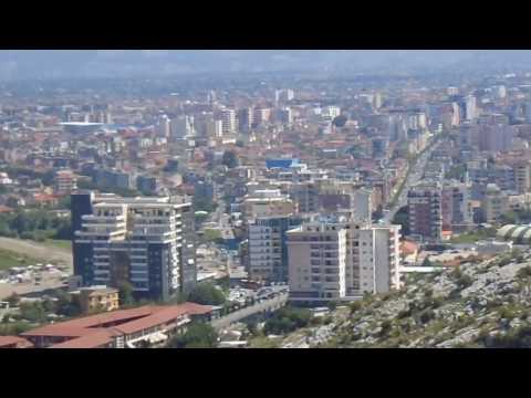 View of Shkodër, Albania from atop Rozaf