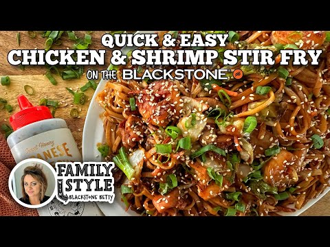Quick & Easy Chicken & Shrimp Stir Fry | Blackstone Griddles