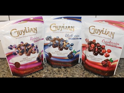 Guylian: Raisins in Milk Chocolate and Blueberries & Cranberries in Dark Chocolate Review