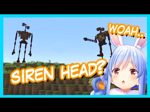 Pekora Reacts To The Siren Head In Holo JP Server【Minecraft.Hololive】