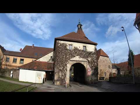 D: Leutershausen. Mittelfranken. Eindrücke aus der Stadtmitte. Februar 2023