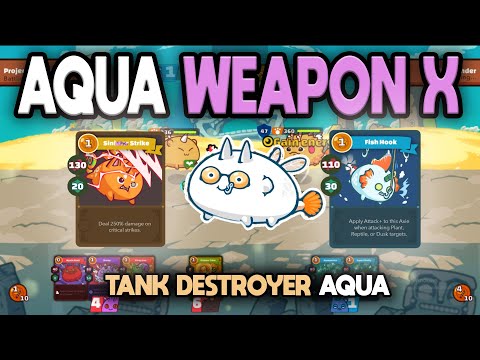Top rank Aqua dual blade tank destroyer 2000 mmr - Axie infinity