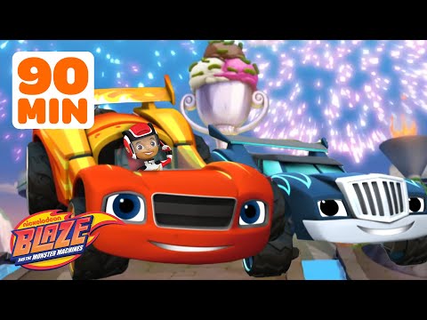 Blaze's Best Races, Transformations, & More! 🏎️💨 #2 | 90 Minutes | Blaze and the Monster Machines
