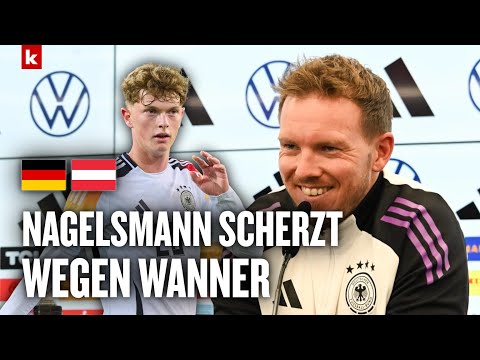 Video Thumbnail: Nagelsmann kein "Vollblinder": Bundestrainer scherzt wegen Wanner-Entscheidung | DFB