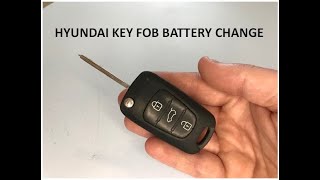Hyundai i20 i30 Key Fob Battery Replacement