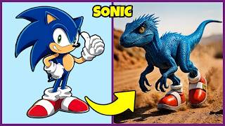 SONIC 3 COMO DINOSAURIOS😱💙+ ¡ADIVINA LA VOZ! 😀Sonic🔵Tails🧡Shadow🖤Knuckles❤️ Adivina Quiz