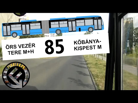 BKV 85-ös busz útvonala (Örs v. tere - Kőbánya-Kispest - Örs v. tere)