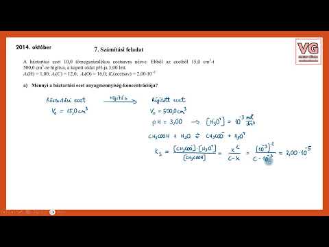 Háztartási ecet hígítása (Emelt kémia érettségi 2014. október 7. feladat)