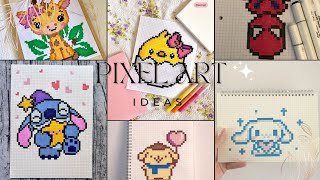 PIXEL Art Ideas |Cute and Simple |Aesthetic ❤️