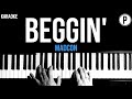 Madcon - Beggin' Karaoke SLOWER Acoustic Piano Instrumental