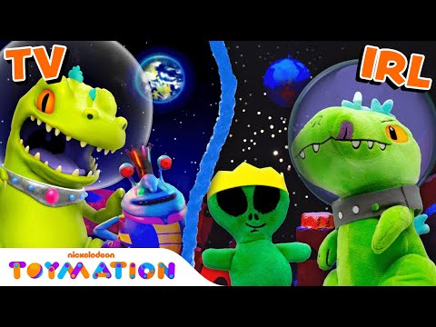 Dino Plush Puppet Meets ALIENS In Space! 🪐 | Rugrats: Reptar In Space | Toymation
