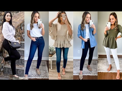 MODA 2022 MUJER CÓMO Vestir BIEN CON ROPA BÁSICA SENCILLA OUTFITS CASUALES MUJER TENDENCIA MODA 2022
