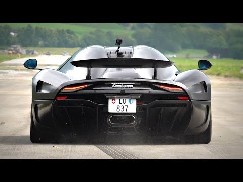1500HP Koenigsegg Regera FLAT-OUT Accelerations on an Empty Runway | Twin Turbo V8 Sounds
