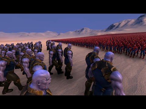 300 Thanos VS 30000 Spiderman Ultimate Epic Battle Simulator
